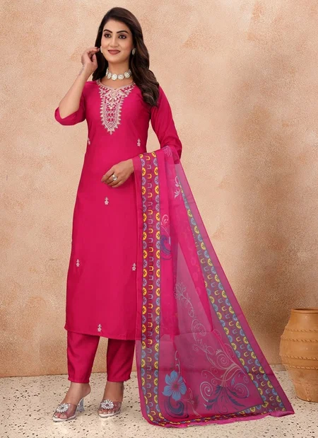 Guzarish By Nsf Cotton Blend Embroidery Worked Kurti With Bottom Dupatta Wholesale Online